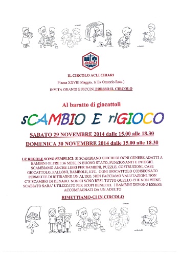 Scambio e rigioco: il mercatino dei giocattoli a Chiari